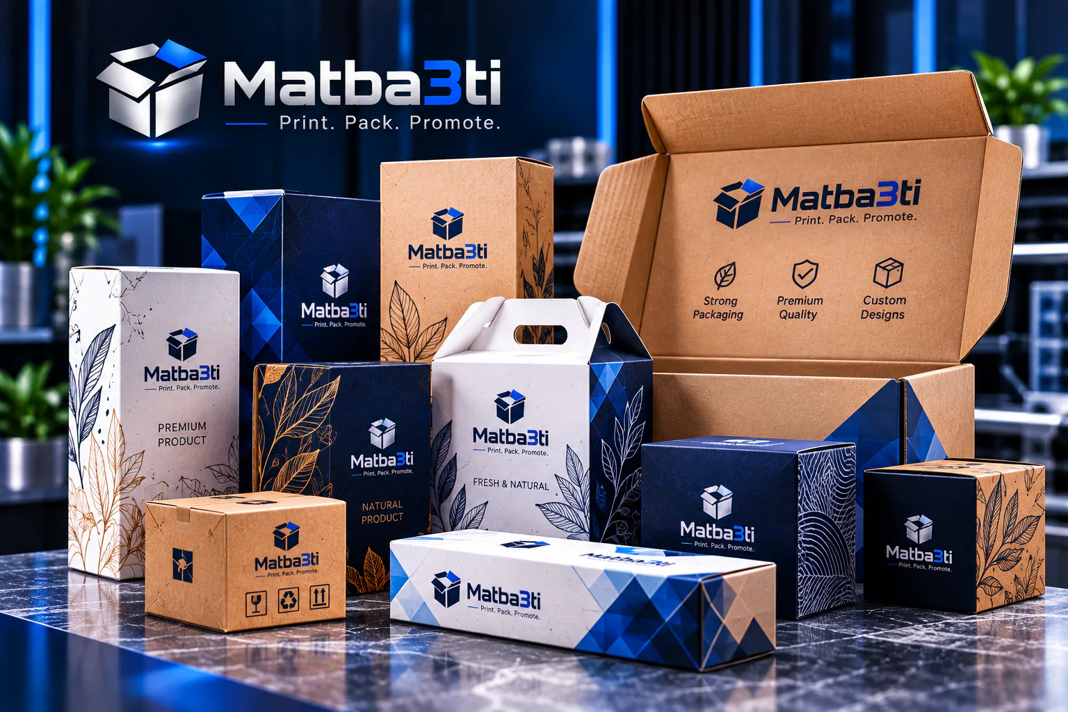 طباعة علب وتغليف المنتجات في مطبعتي