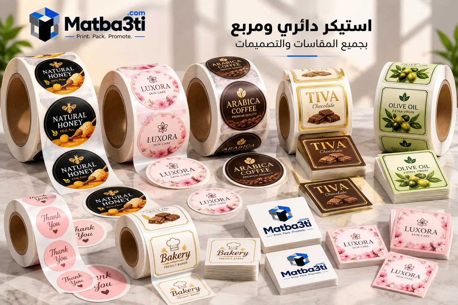 طباعة استيكر وليبل للمنتجات