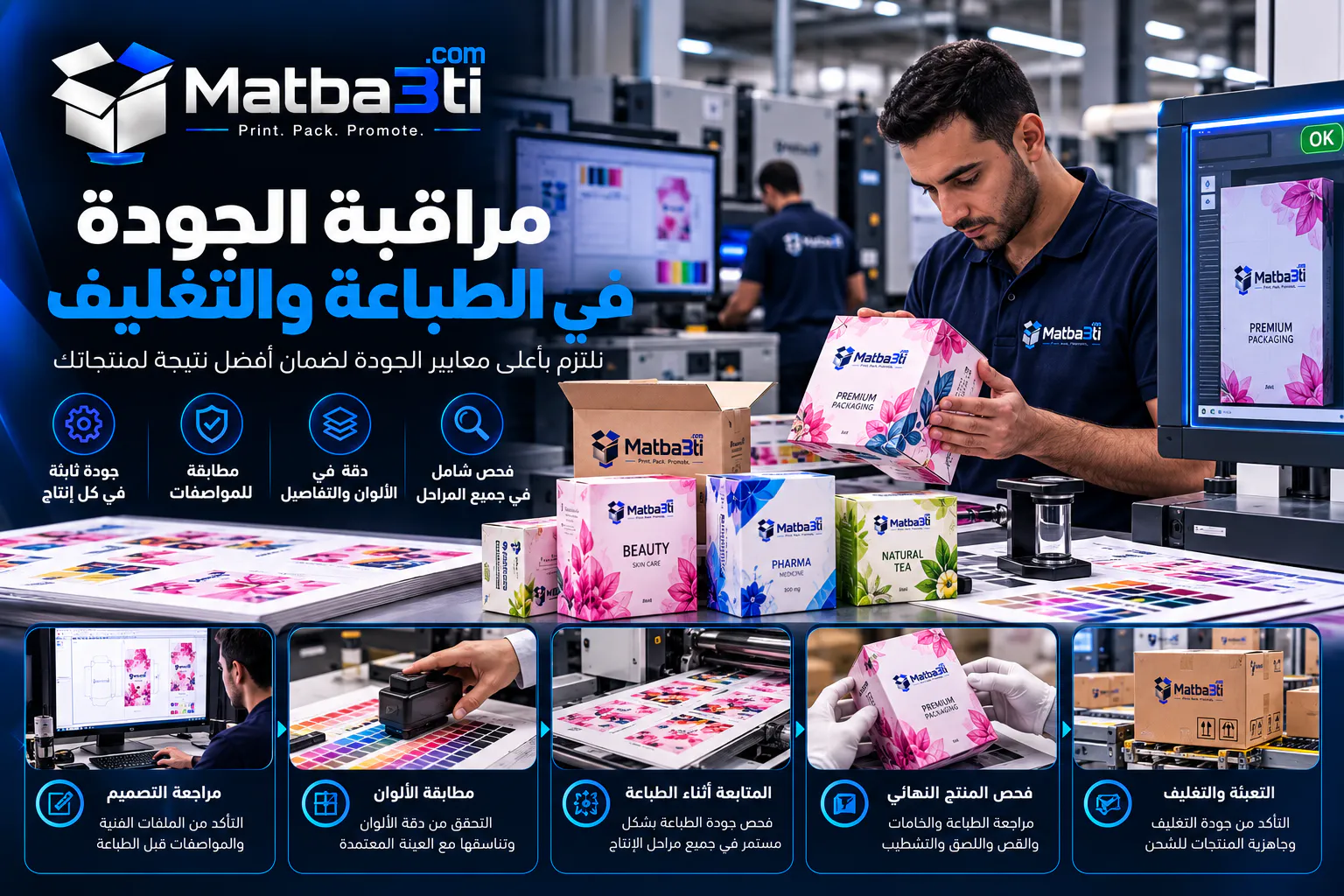 مراقبة الجودة في الطباعة والتغليف في مطبعتي
